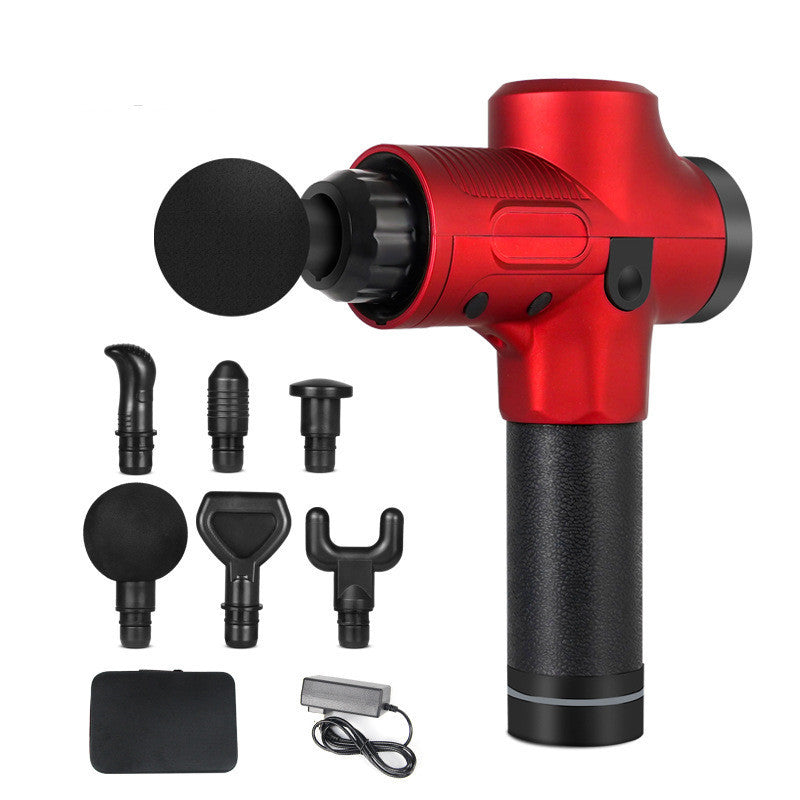 Percussion Massage Gun – Deep Tissue Muscle Recovery with 6 Heads & 20 Speeds (Quiet, USB-C)