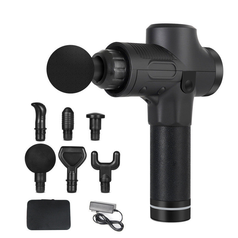 Percussion Massage Gun – Deep Tissue Muscle Recovery with 6 Heads & 20 Speeds (Quiet, USB-C)