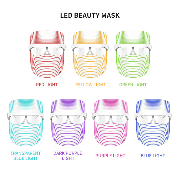 7-Color LED Red Light Therapy Mask – Skin Rejuvenation & Anti-Aging Device for Home Beauty and Recovery