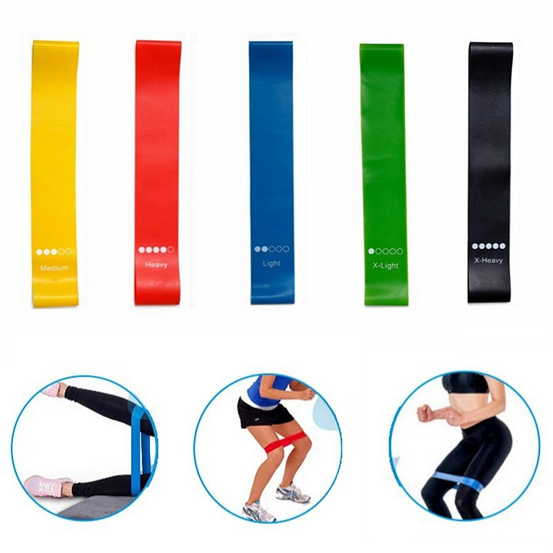 Health Resistance Bands Set – 5 Strength Levels for Yoga, Pilates, and Full-Body Workouts
