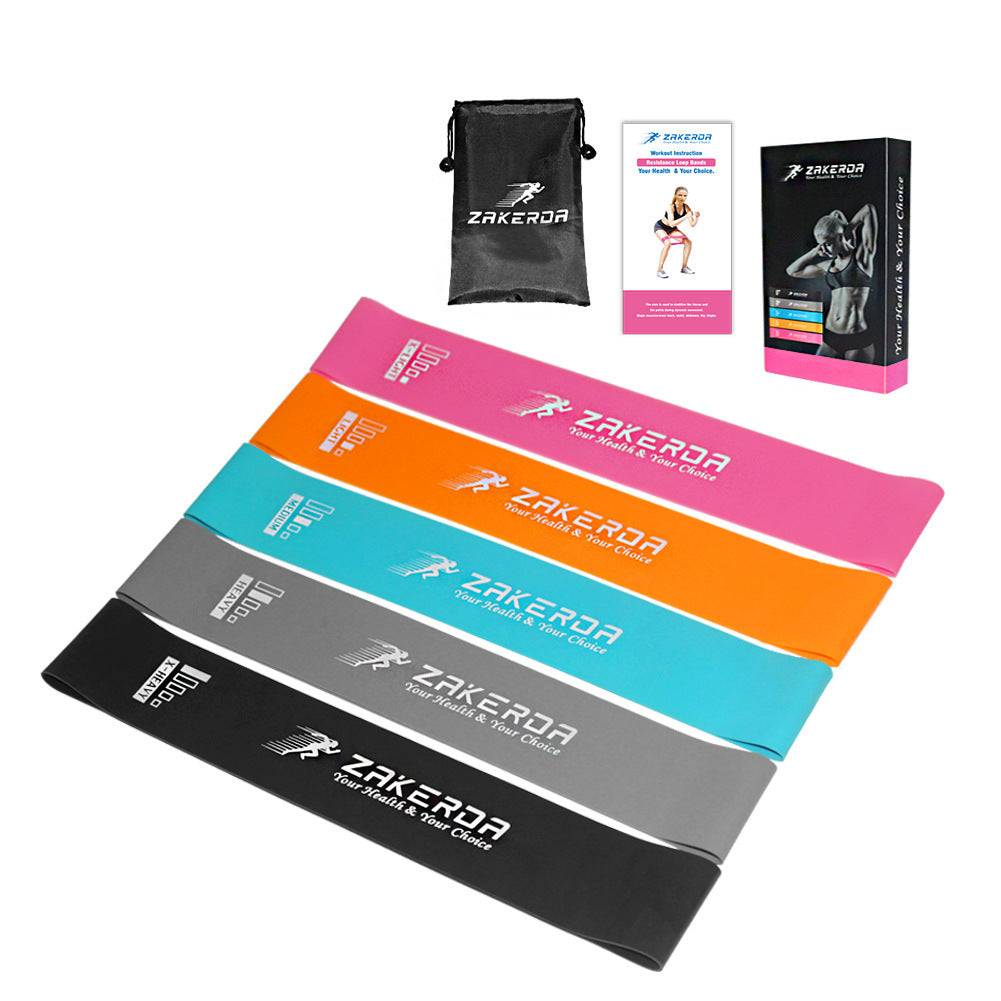 Health Resistance Bands Set – 5 Strength Levels for Yoga, Pilates, and Full-Body Workouts
