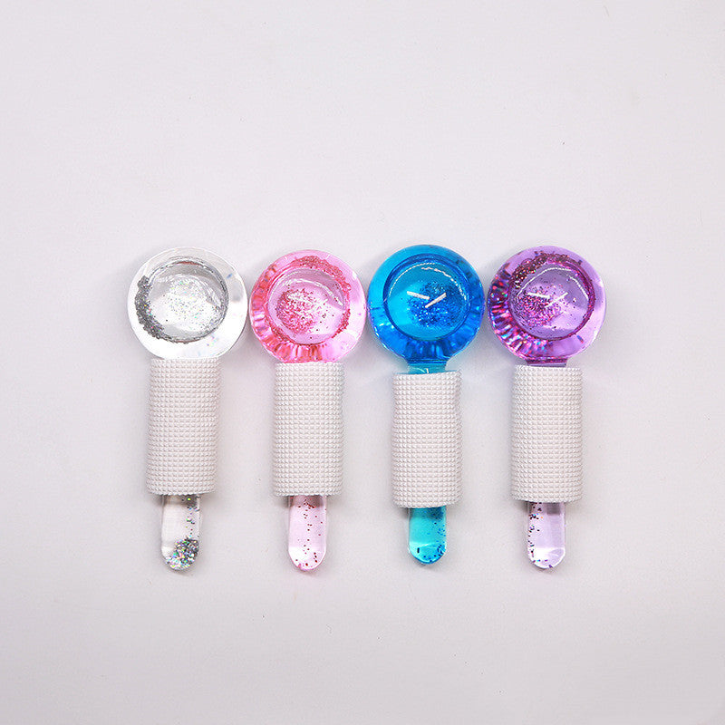 Crystal Ice Facial Massage Balls – Cooling Glass Beauty Therapy for Skin Tightening & Puffiness Relief