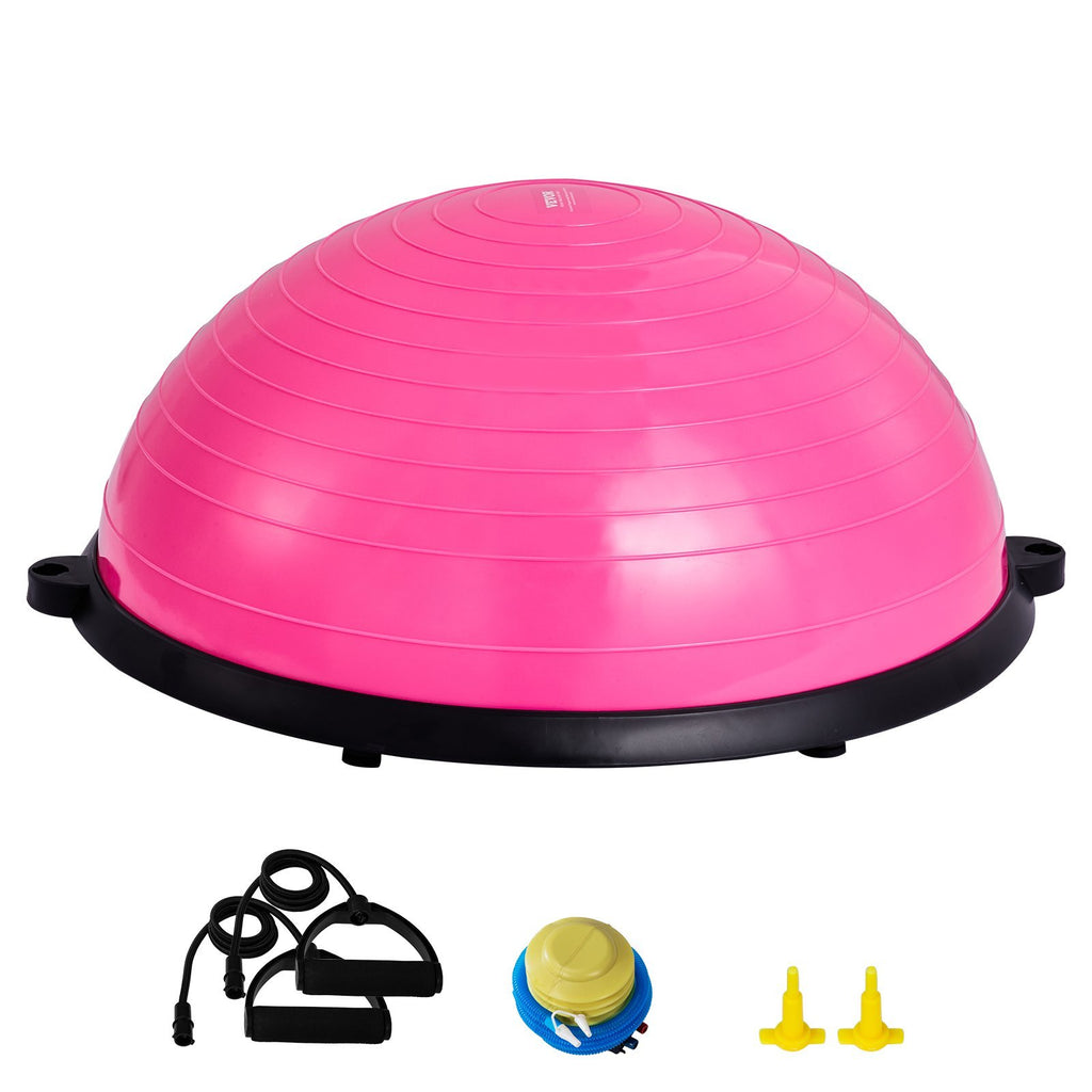 Balance & Stability Trainer with Resistance Bands – Half Exercise Ball for Home Workout & Recovery