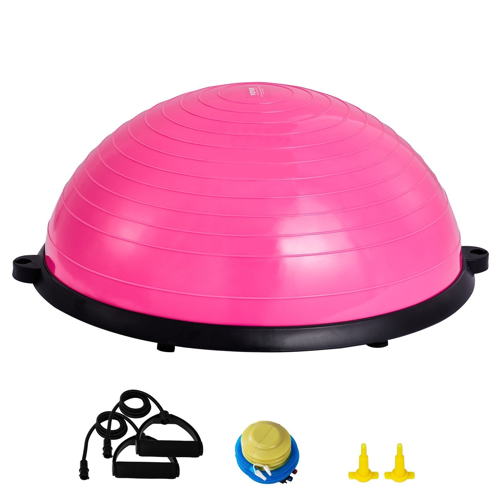 Balance & Stability Trainer with Resistance Bands – Half Exercise Ball for Home Workout & Recovery